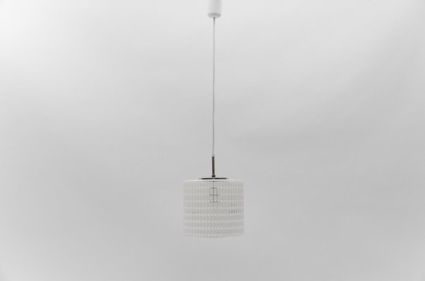 White Clear Suspension Lamp from Limburg, 1960s-KQB-1792384