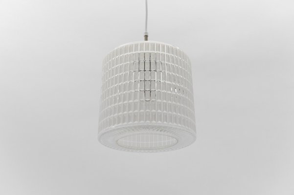 White Clear Suspension Lamp from Limburg, 1960s-KQB-1792384