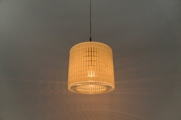 White Clear Suspension Lamp from Limburg, 1960s-KQB-1792384