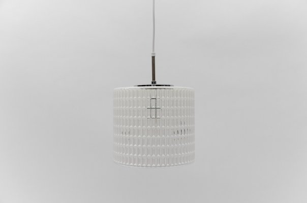 White Clear Suspension Lamp from Limburg, 1960s-KQB-1792384