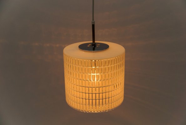 White Clear Suspension Lamp from Limburg, 1960s-KQB-1792384