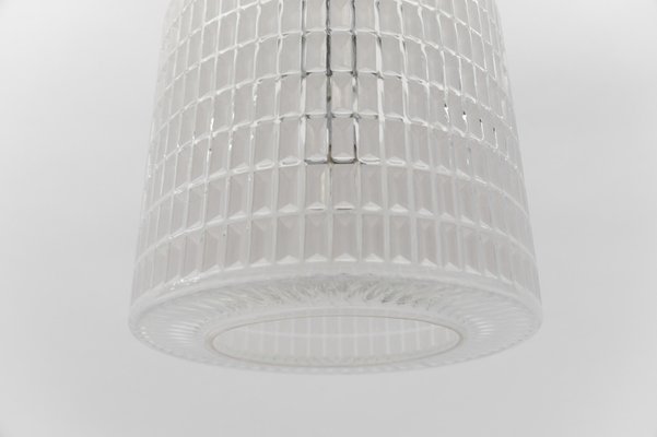 White Clear Suspension Lamp from Limburg, 1960s-KQB-1792384