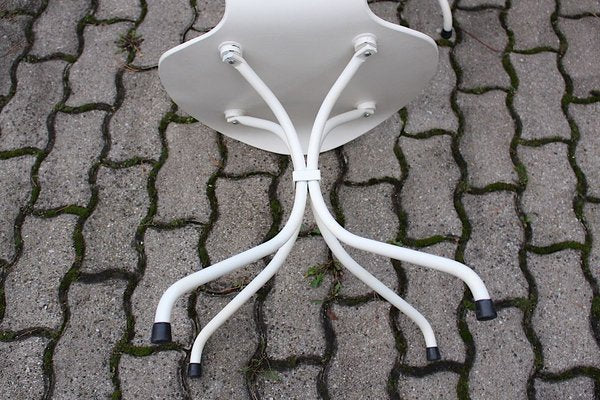 White Dining Chairs by Theo Häberli, 1960s, Set of 7-NB-836036