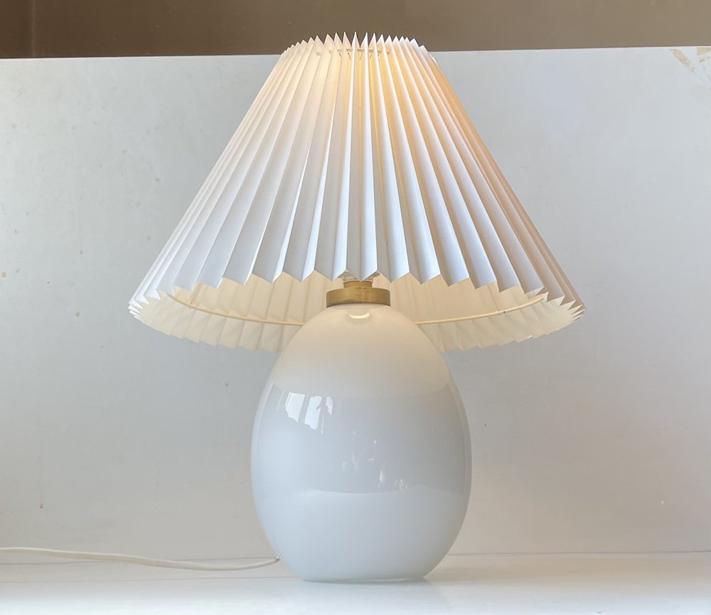 White Egg-Shaped Table Lamp by Poul Seest Andersen for Le Klint, 1970s