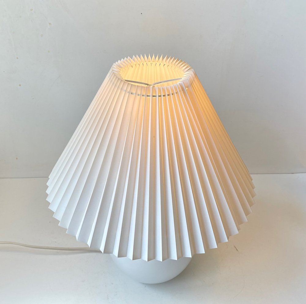 White Egg-Shaped Table Lamp by Poul Seest Andersen for Le Klint, 1970s