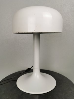 White Enameled Metal Table Lamp from Stilnovo, 1970s-PRS-928637