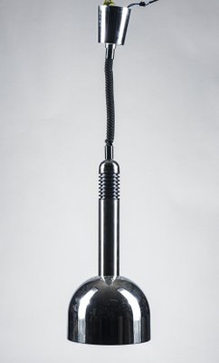 White Enameled Pendant in Steel with Working Sliding, 1970-RAQ-1386513