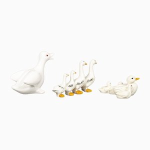 White Family Porcelain Ducks, 1970s, Set of 3-VLO-1286931