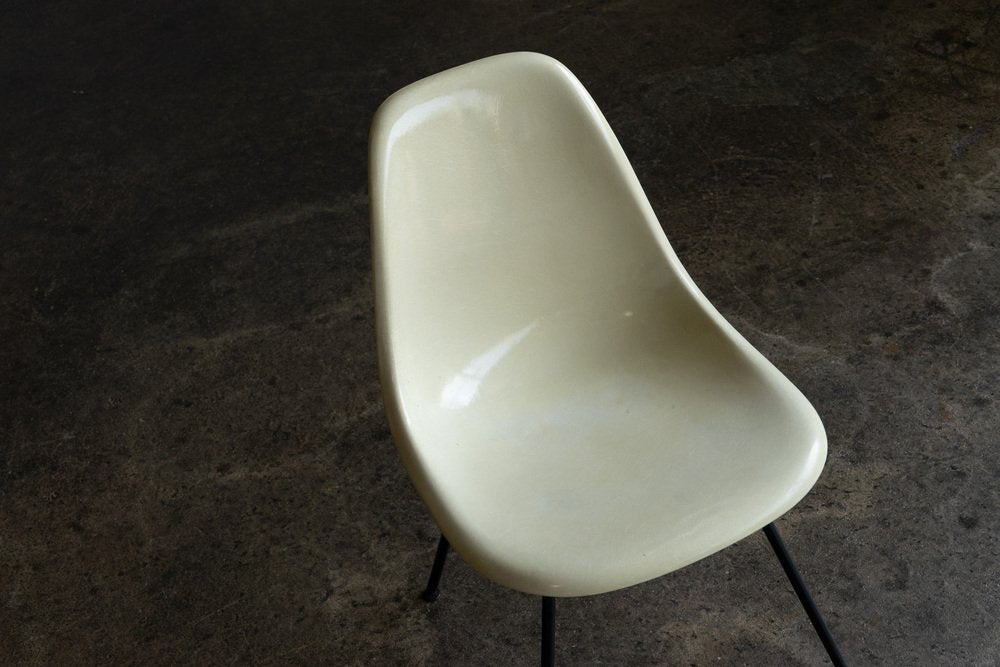 White Fiberglass Side Chair by Charles & Ray Eames for Herman Miller, 1960s