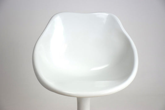 White Fiberglass Space Age Armchair, 1970s