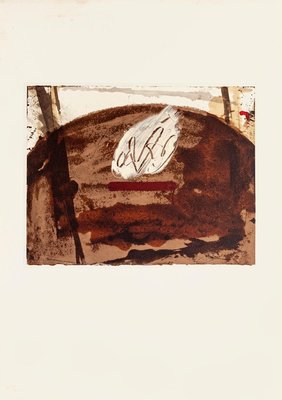 White Flame - Vintage Offset Print After Antoni Tàpies - 1982-ZCI-754805