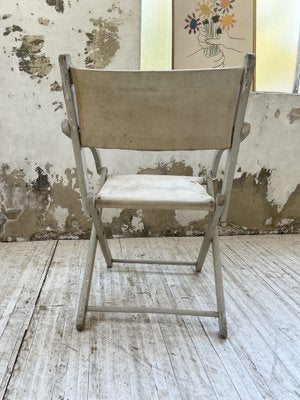 White Folding Beach Chair, 1900s-LCU-1406586