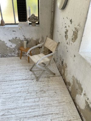 White Folding Beach Chair, 1900s-LCU-1406586