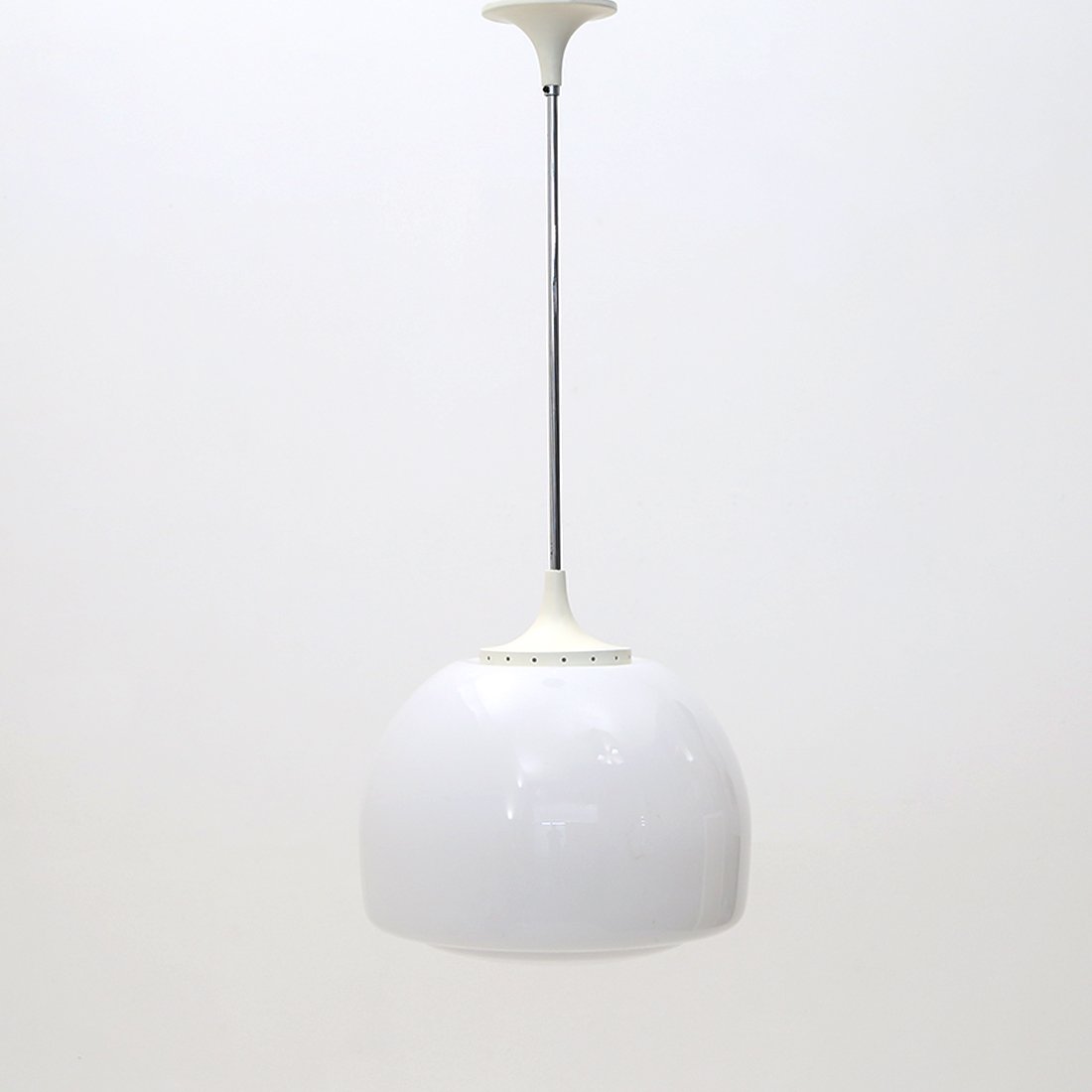 White Glass Elisse Chandelier by Claudio Salocchi for Lumenform, 1970s