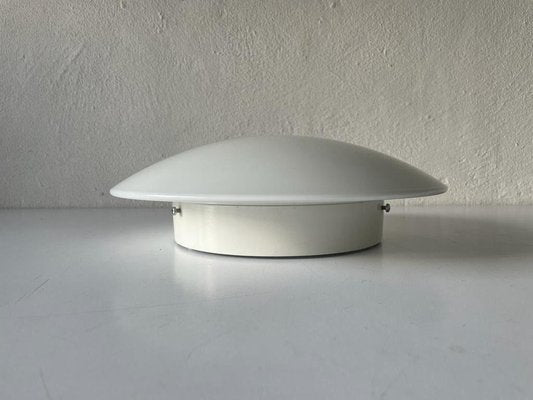 White Glass Mushroom Ceiling or Wall Lamp from Peill & Putzler, Germany, 1960s-RDS-1449318