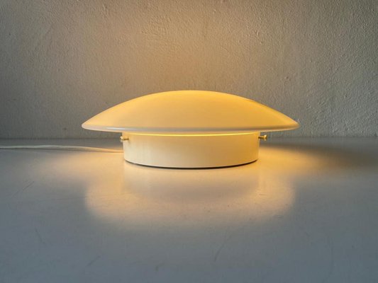 White Glass Mushroom Ceiling or Wall Lamp from Peill & Putzler, Germany, 1960s-RDS-1449318