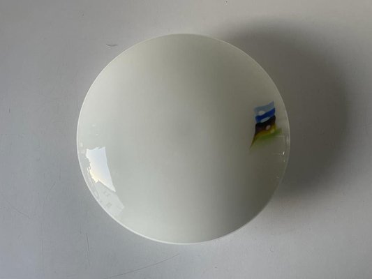 White Glass Mushroom Ceiling or Wall Lamp from Peill & Putzler, Germany, 1960s-RDS-1449318