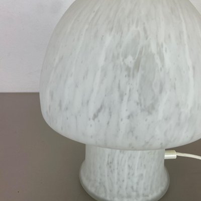 White Glass Mushroom Table Desktop attributed to Hustadt Lights, Germany, 1970s-QZ-1428319