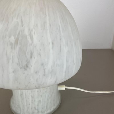 White Glass Mushroom Table Desktop attributed to Hustadt Lights, Germany, 1970s-QZ-1428319