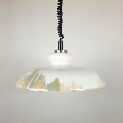 White Glass Pendant Lamp, 1970s-WQC-843097