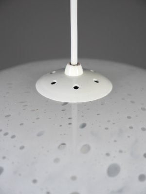 White Glass Pendant Lamp with Air Pockets from Peill & Putzler, Germany, 1970s-JV-2034879