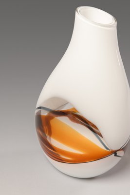 White Glass Vase by Seguso Av, Murano, Italy, 1974-XWN-1824437