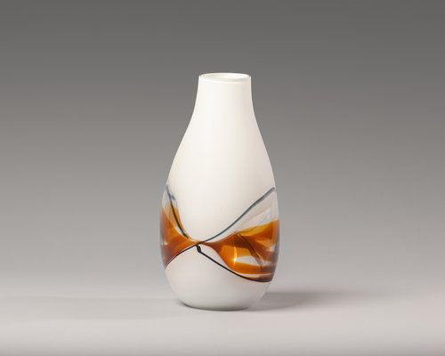 White Glass Vase by Seguso Av, Murano, Italy, 1974-XWN-1824437