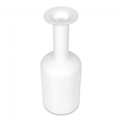 White Glass Vase from Otto Brauer/Holmegaar-MTD-1399675