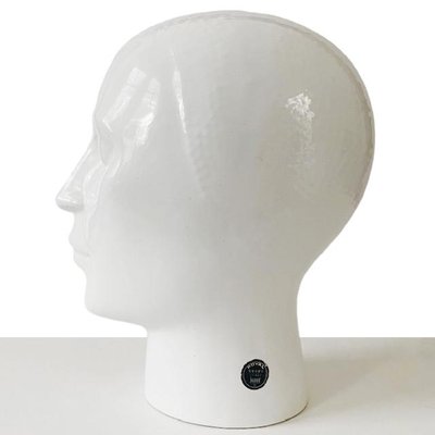 White Glazed Earthenware Head from Royal Delft 1970s-BMU-2026700