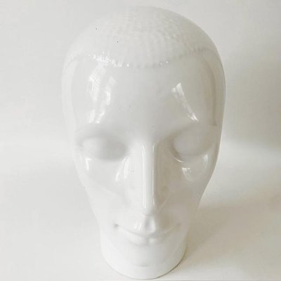 White Glazed Earthenware Head from Royal Delft 1970s-BMU-2026700