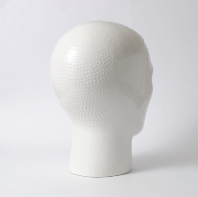 White Glazed Earthenware Head from Royal Delft, 1970s-IXK-846764