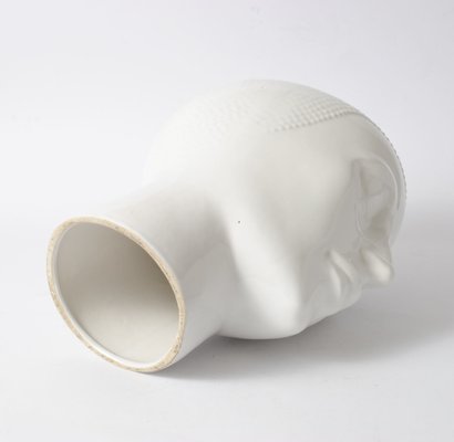 White Glazed Earthenware Head from Royal Delft, 1970s-IXK-846764