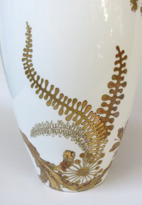 White Gold Porcelain Serenade Floor Vase from Ak Emperor, W. Germany, 1970s-EY-1367191