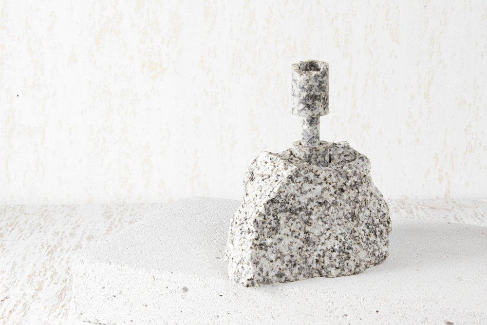 White Granite Abra Candelabra I by Studio Do