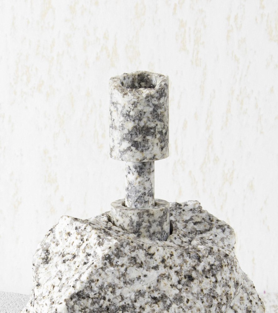 White Granite Abra Candelabra I by Studio Do