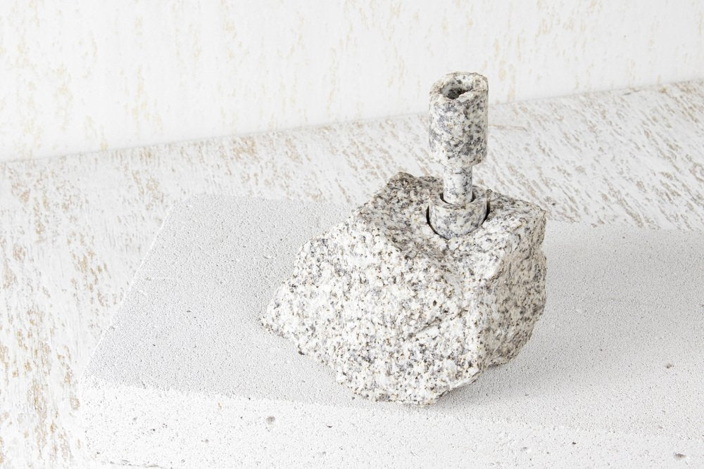 White Granite Abra Candelabra I by Studio Do