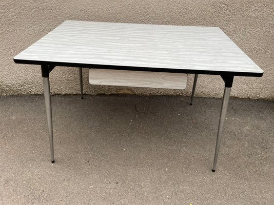 White-Grey Formica Dining Table, 1950s-SDV-864642