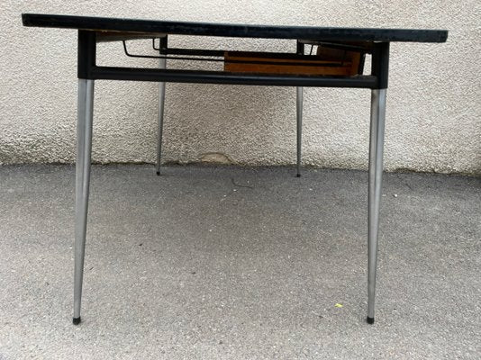 White-Grey Formica Dining Table, 1950s-SDV-864642