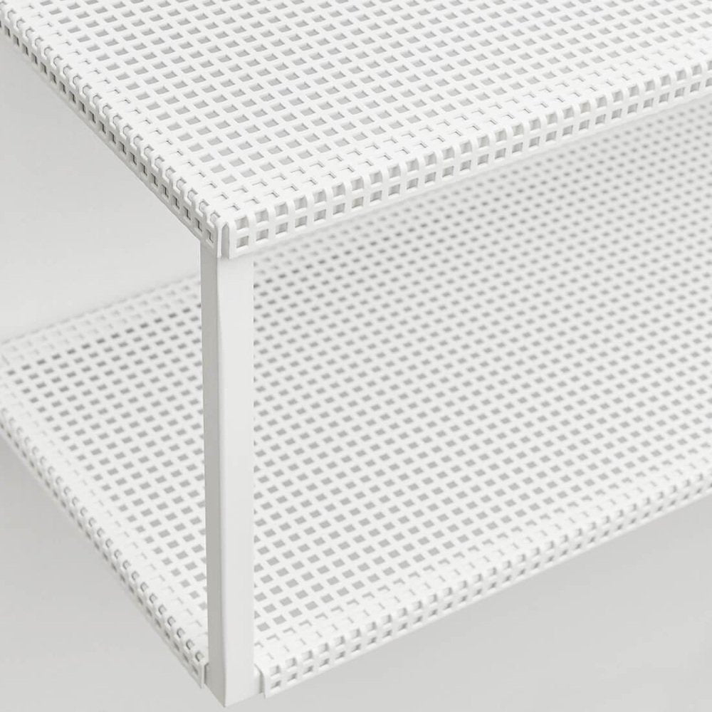 White Grid Wall Shelf by Kristina Dam Studio