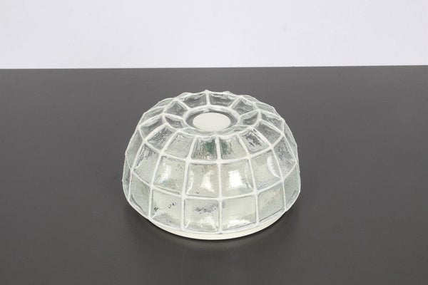 White Iron and Clear Glass Ceiling Lights from Limburg, Germany, 1960s-UGR-1085789