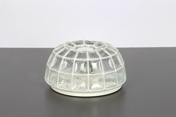 White Iron and Clear Glass Ceiling Lights from Limburg, Germany, 1960s-UGR-1085789