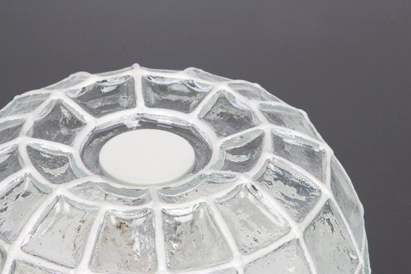 White Iron and Clear Glass Ceiling Lights from Limburg, Germany, 1960s-UGR-1085789