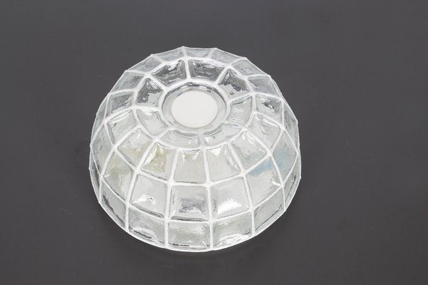 White Iron and Clear Glass Ceiling Lights from Limburg, Germany, 1960s-UGR-1085789