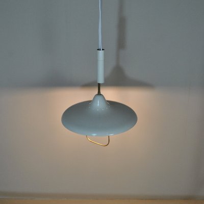 White Lacquered Iron Ceiling Lamp Attributed to Stilnovo, 1960s-JQO-703796