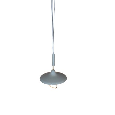 White Lacquered Iron Ceiling Lamp Attributed to Stilnovo, 1960s-JQO-703796