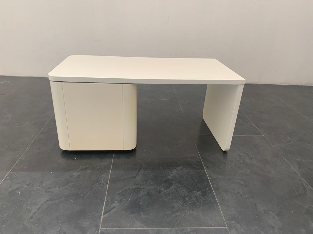 White Lacquered Multifunctional Coffee Table, 1970s