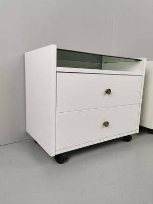 White Lacquered Nightstands by Carlo de Carli for Luigi Sormani, 1960s, Set of 2-PRS-812133