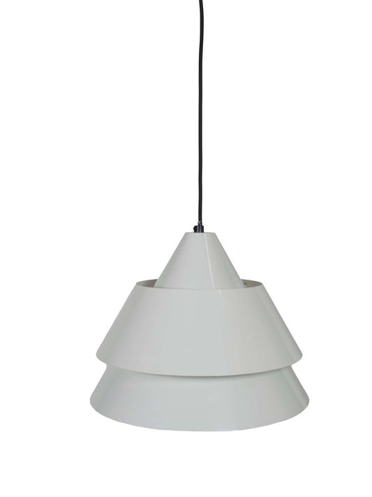 White Lacquered Pendant Lamp Zone by Jo Hammerborg for Fog & Morup, Denmark 1969