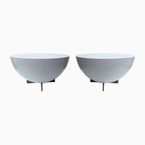 White Lacquered Side Tables by Neil David, 2000s, Set of 2-FUE-1818550