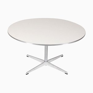 White Laminate and Metal Border Coffee Table by Arne Jacobsen for Fritz Hansen-MTD-1400181